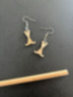 Paire de boucles d'oreilles en bois "Crosses"