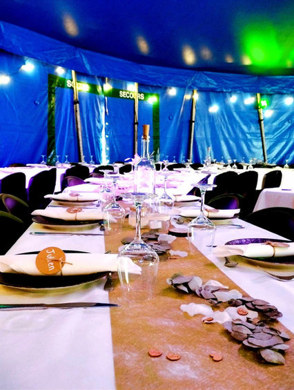 Chapiteau de mariage couvert pour diner et reception Normandie, Bretagne, Loire-Atlantique et Pays de la Loire