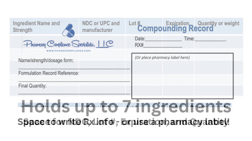 Pharmacy Master Compounding Worksheet | PharmCompliance