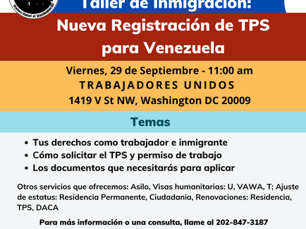 Taller de TPS para Venezuela