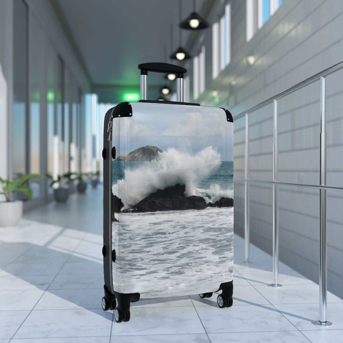 Daydreaming of Costa Rica Rocky Beach Waves Suitcases