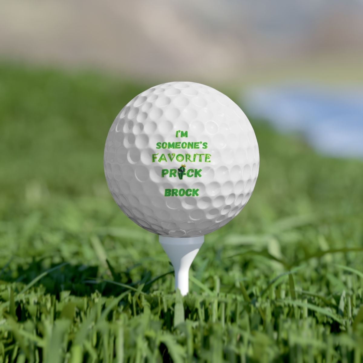 Cactus Pun Golf Balls, 6pcs, Funny Golfer Gift