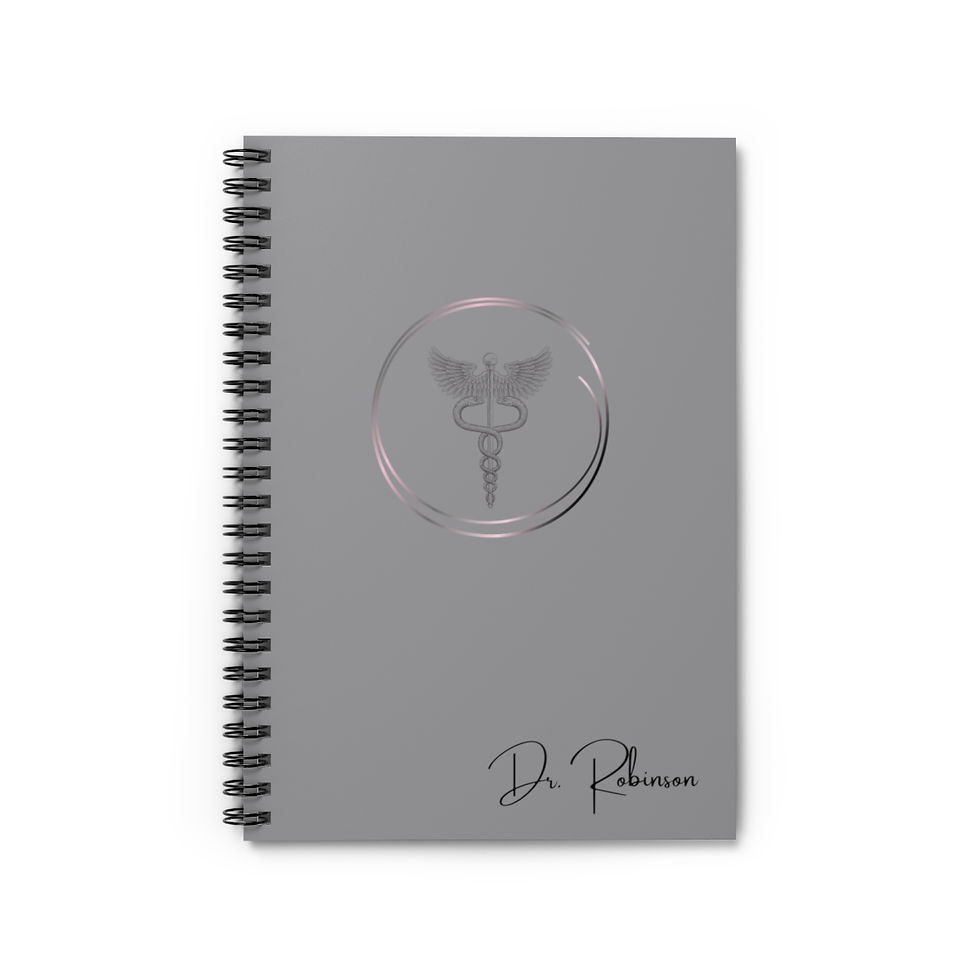 Thumbnail: Spiral Notebook Journal With Caduceus For Match Day, Graduation, EMT, or Nurse