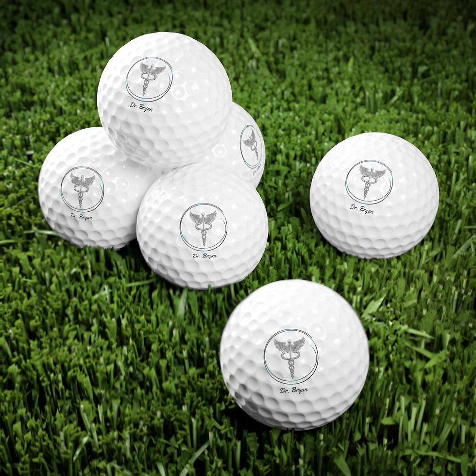 Thumbnail: Personalized Golf Balls for Doctor, EMT, Medical Professional With Caduceus