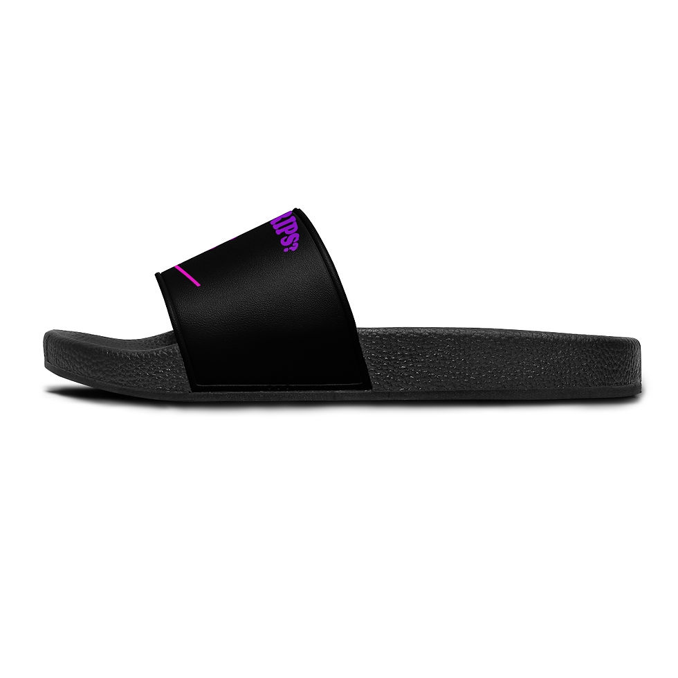 Thumbnail: Gymnast "Got Rips?" Pink and Purple Women's Slide Sandals
