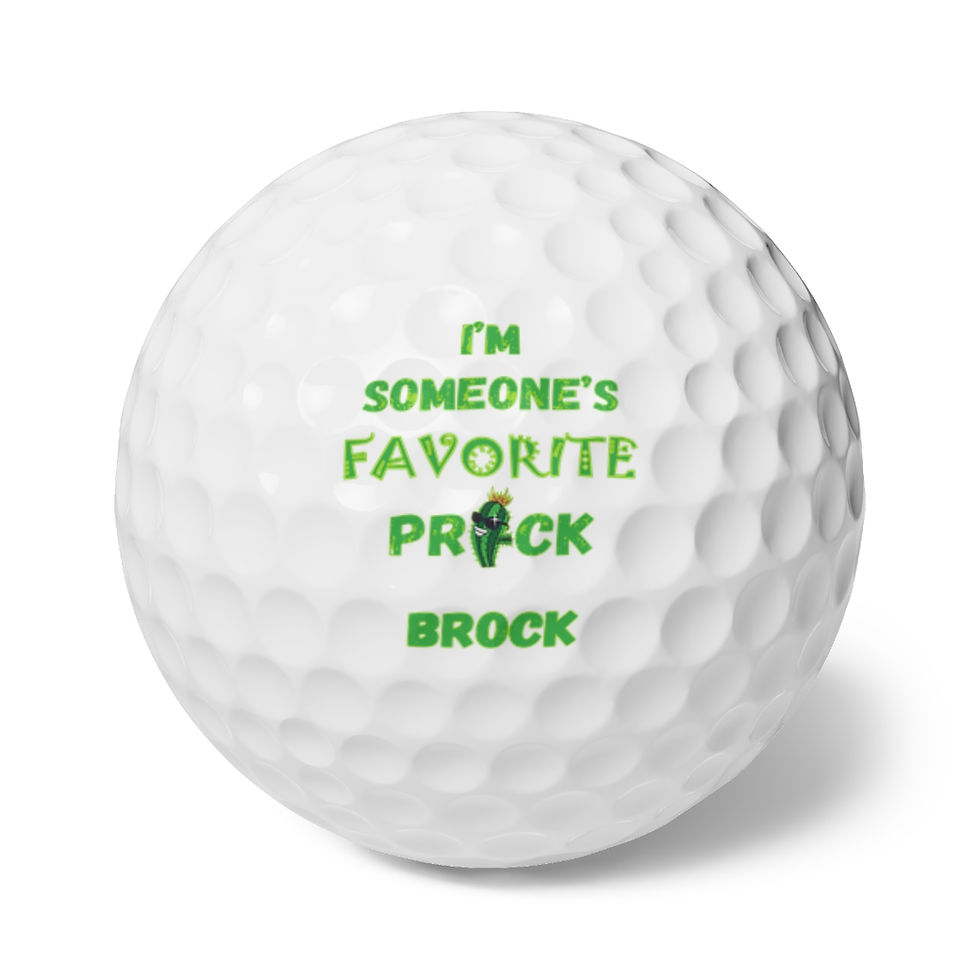 Thumbnail: Cactus Pun Golf Balls, 6pcs, Funny Golfer Gift