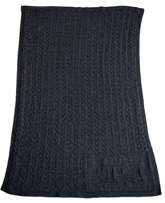 Thumbnail: Cable Knit Blanket, XL 60x80