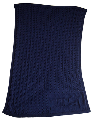 Thumbnail: Cable Knit Blanket, XL 60x80