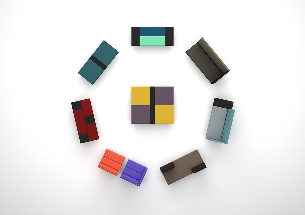 ary banquette assises modulaires modulable coworking cowork espace de travail musée work lire ecouter se réposer échange canapé fauteuil sofa banquette daybed design sergio ballesteros