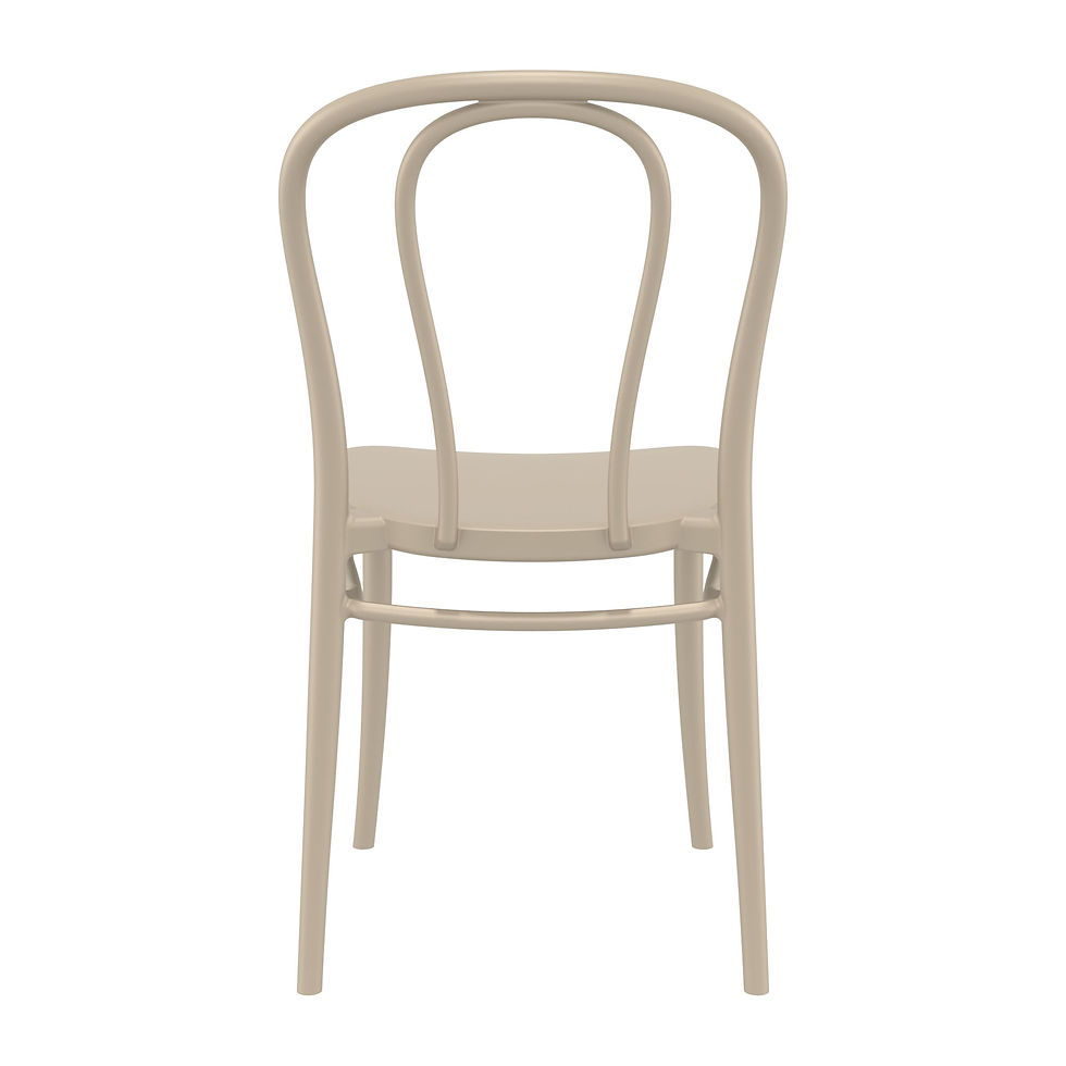 Thumbnail: Vitro Chair Back View Taupe