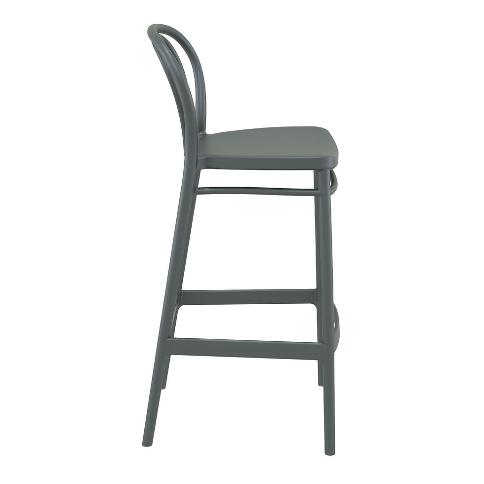 Thumbnail: Vitro Stool Side View Dark Grey