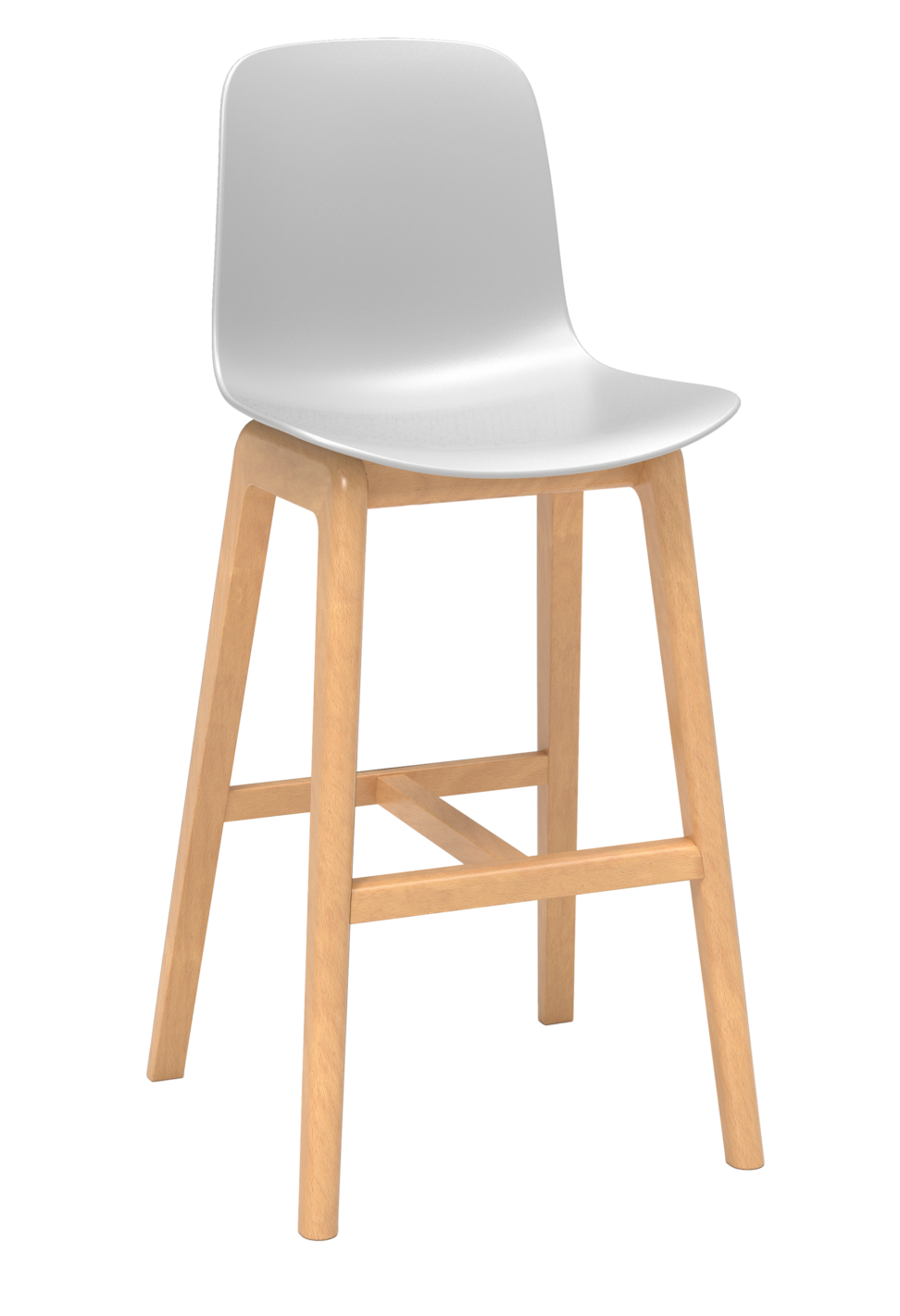 Thumbnail: Seatable Adams Wood High Stool Light Grey