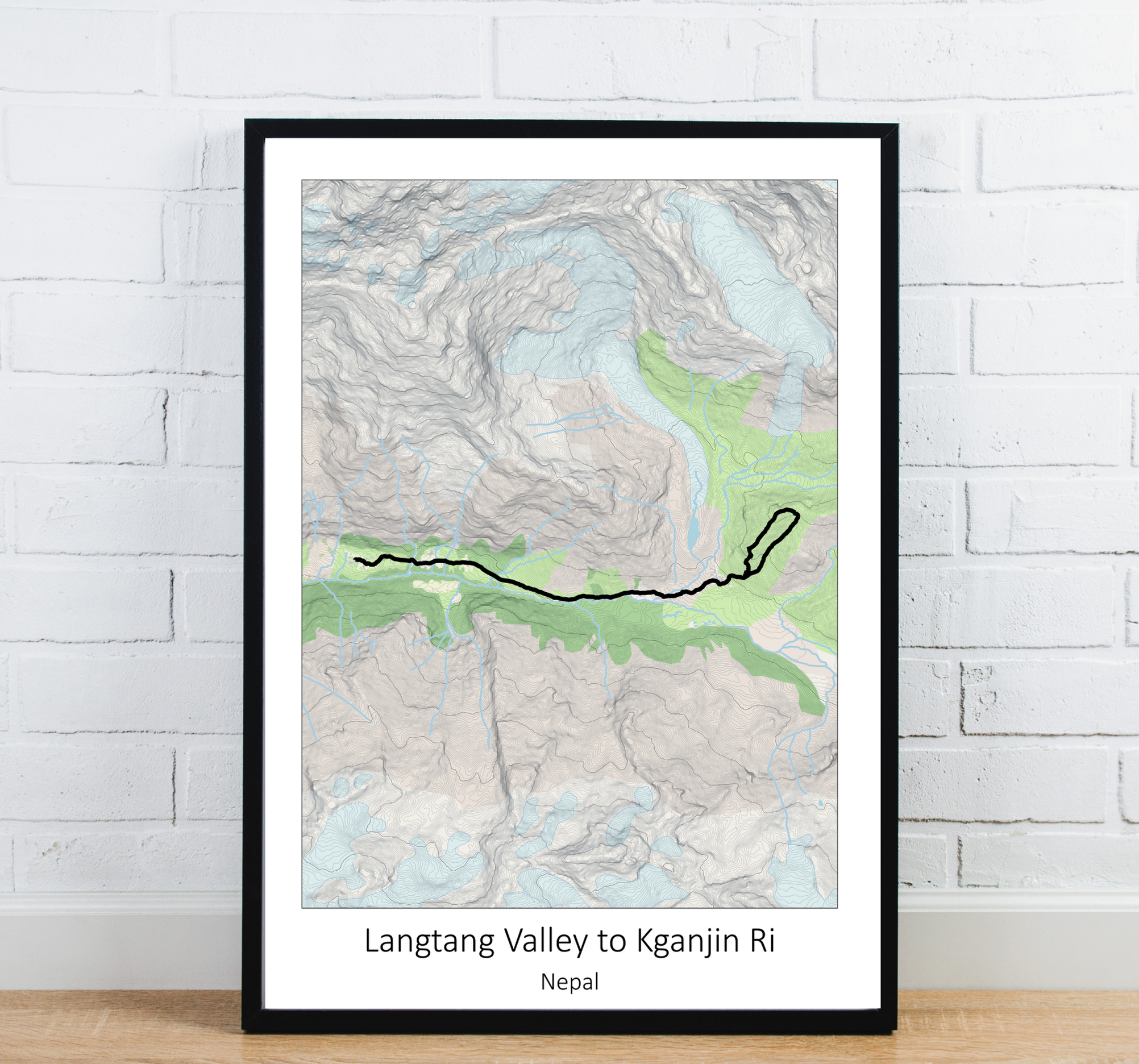 מפה טופוגרפית Langtang Valley to Kganjin Ri