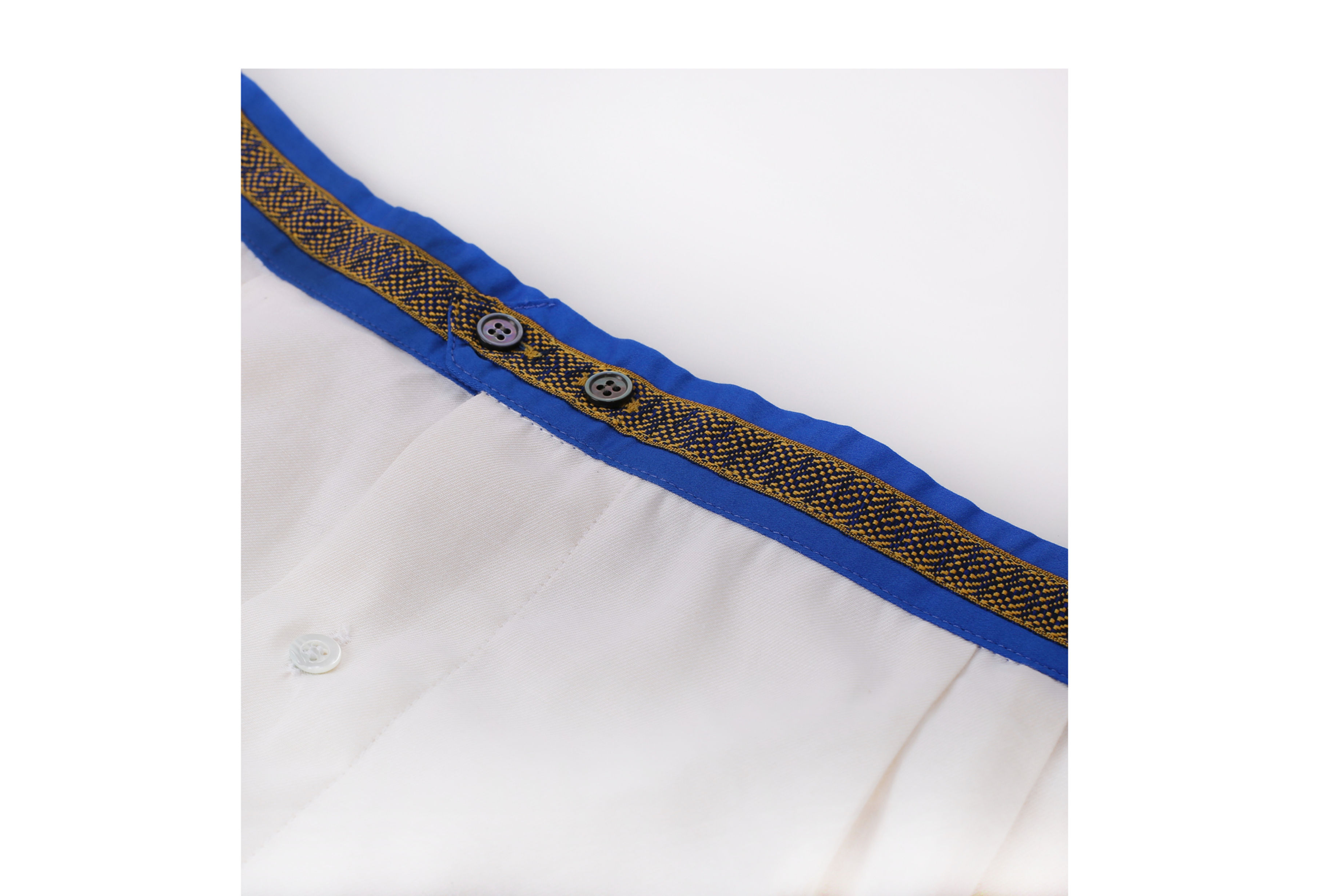 GABRIAC CALEÇON ETOILE - Coton bio Français blanc 5