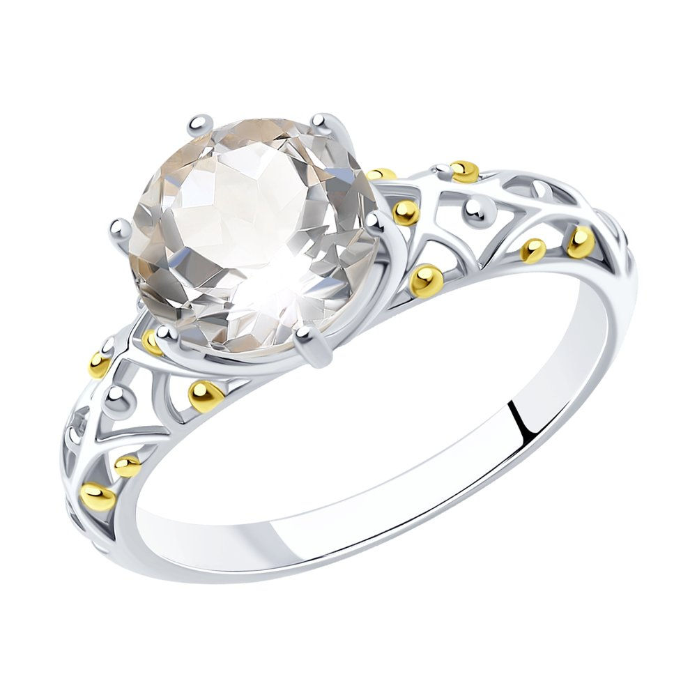 Bague en Argent 925 avec Cristal de Roche