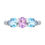 Thumbnail: Bague en Argent 925 avec Améthyste et Topazes