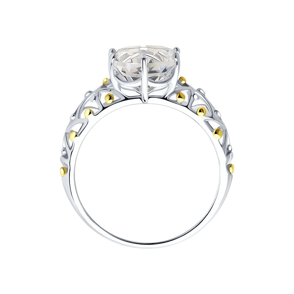 Thumbnail: Bague en Argent 925 avec Cristal de Roche