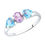 Thumbnail: Bague en Argent 925 avec Améthyste et Topazes