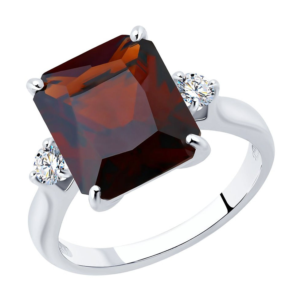 Thumbnail: Bague en Argent 925 avec Sitall et Zirconia