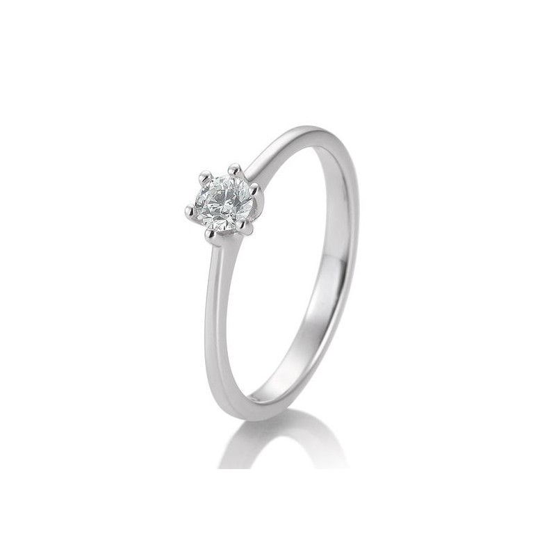 Bague en Or Blanc 14K avec Diamant