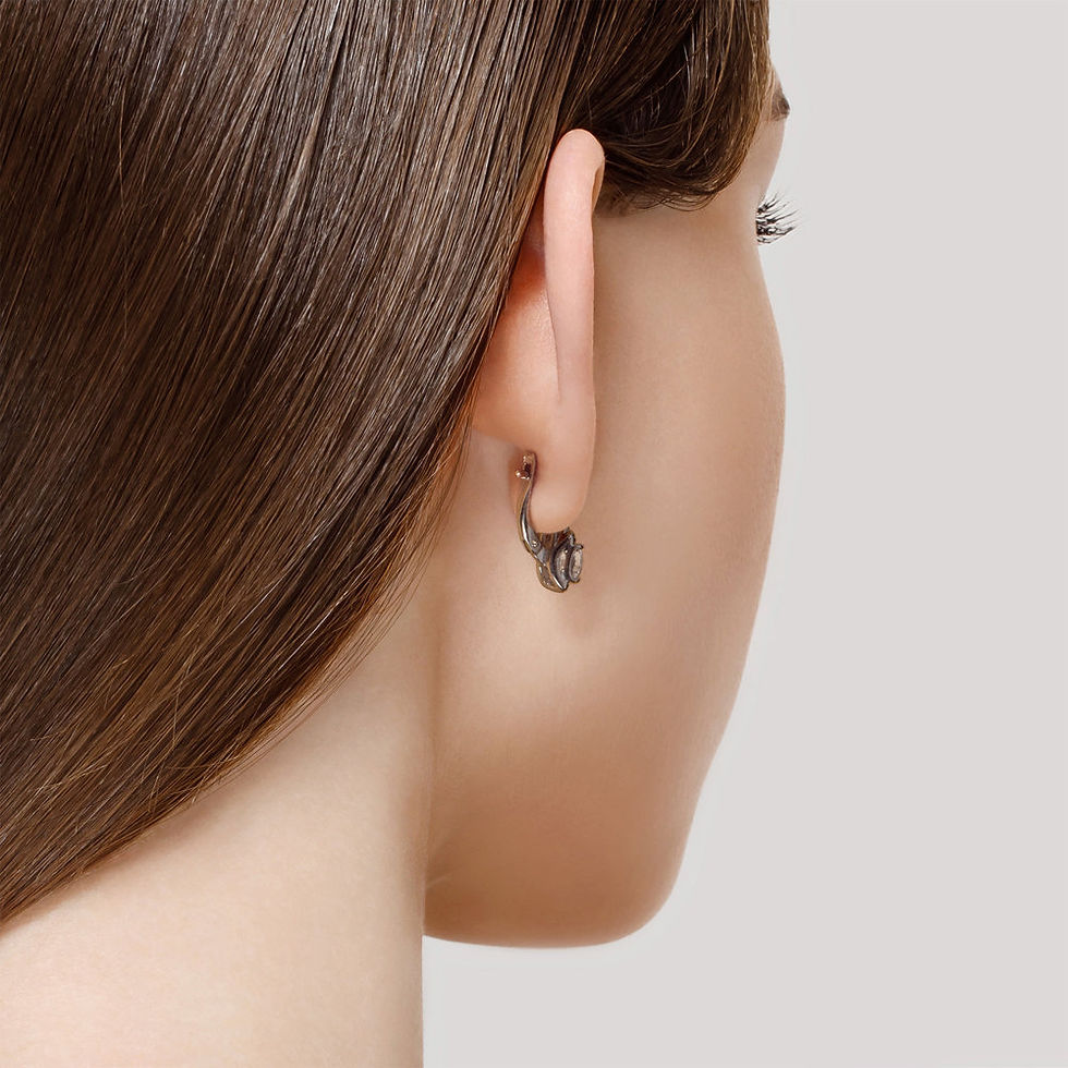 Thumbnail: 925 Silver Earrings with Zirconia
