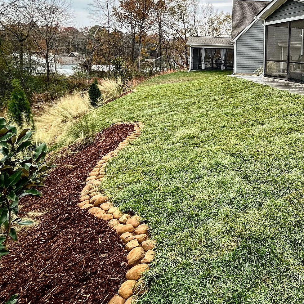 Fescue, zoysia, or bermuda sod installations including subgrade preparation and sifted topsoil installation