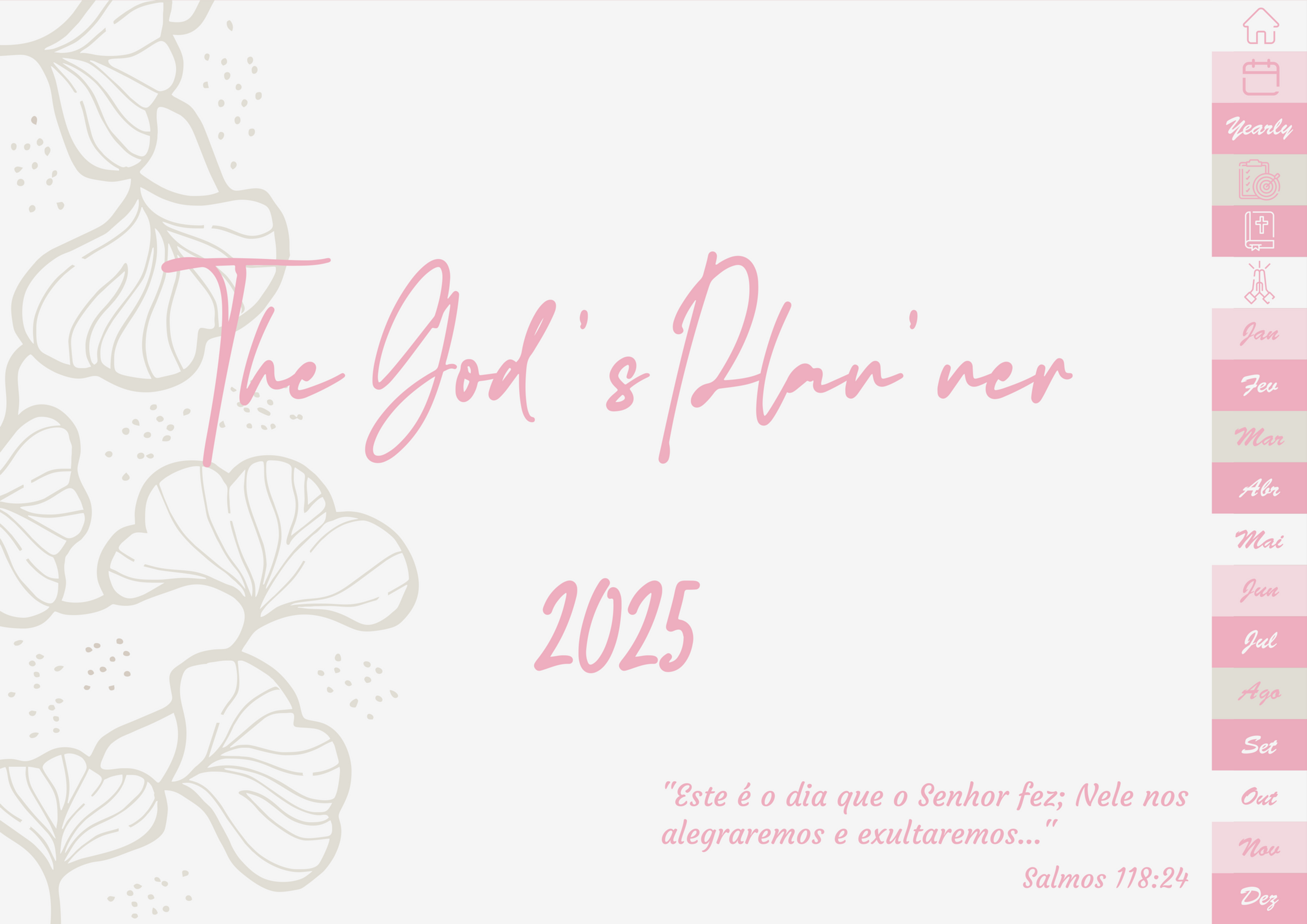 The God’s Plan’ner - Floral, 1° (versão datada 2025)