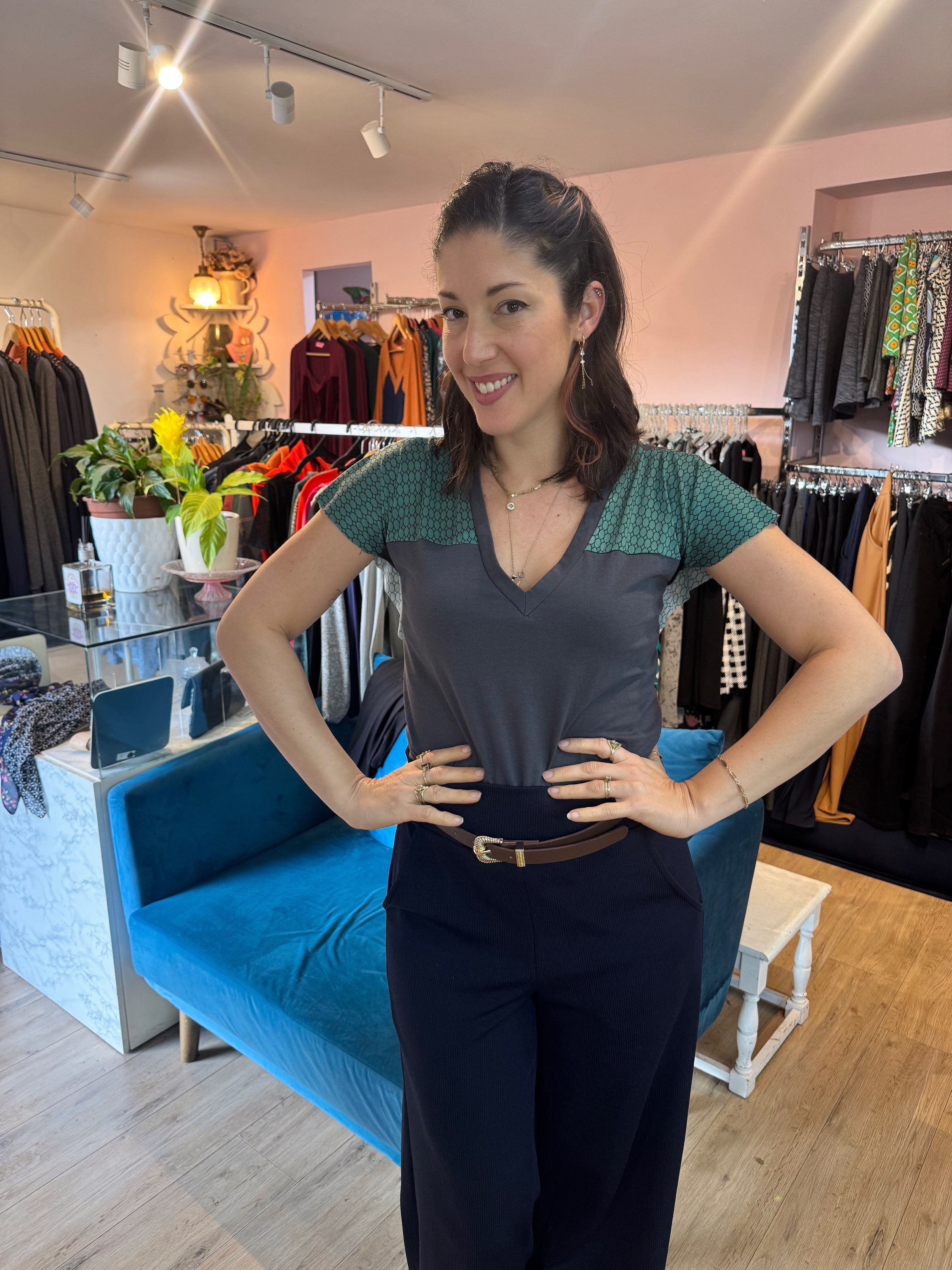 אורורה אפור/ירוק