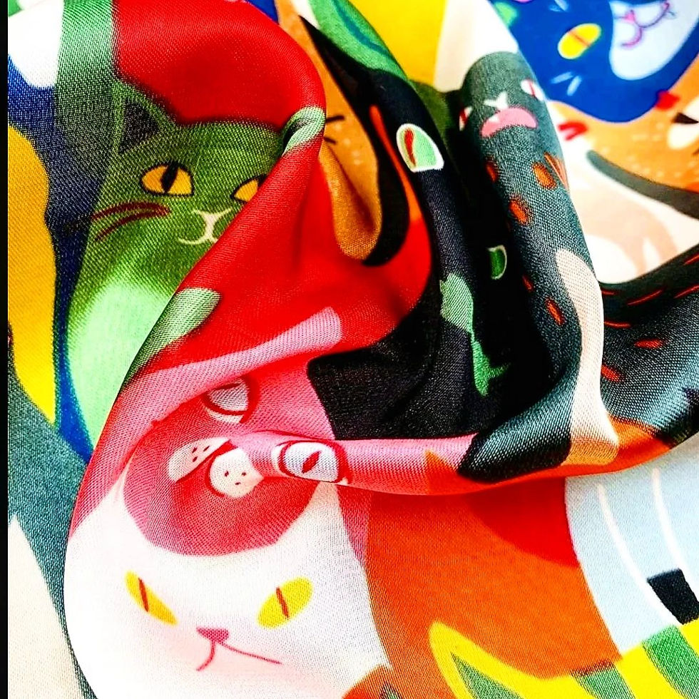 Miniatura: lenço quadrado estampado