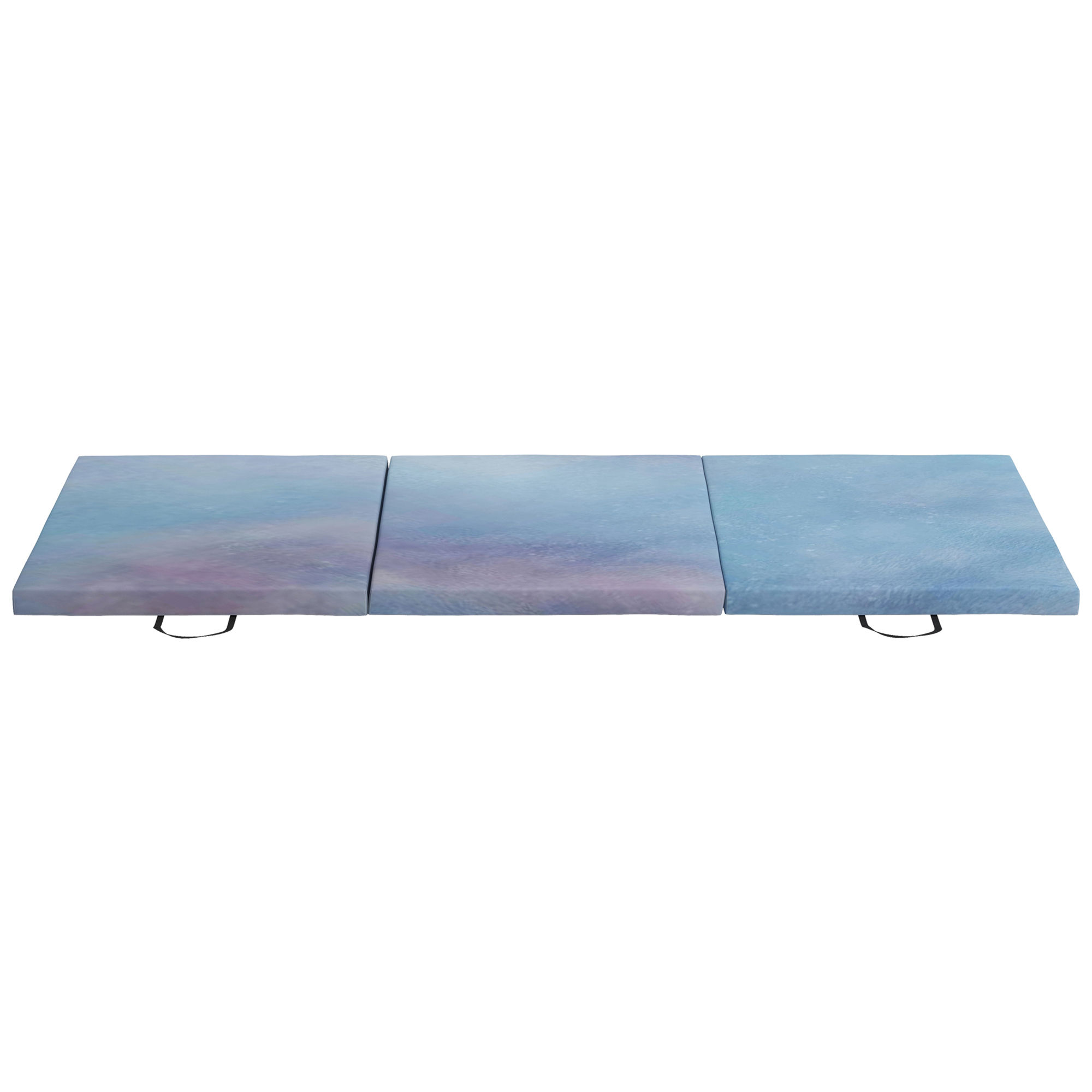 Tapis de gymnastique yoga pilates fitness pliable en 3 panneaux avec poignées re