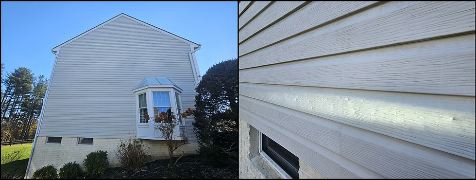 From a distance and without the proper lighting, hail damage to aluminum siding isn't always obvious. But, as you can see, damage can be much worse than what first meets the eye.