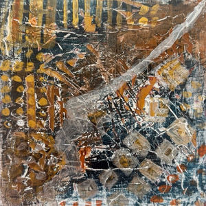 Abstract - acrylic paint on plywood