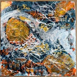 Abstract - acrylic paint on plywood