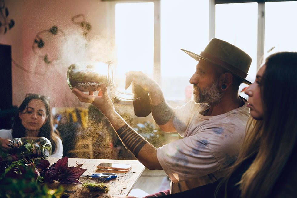 סדנה להכנת טרריום - מערכת אקולוגית סגורה      