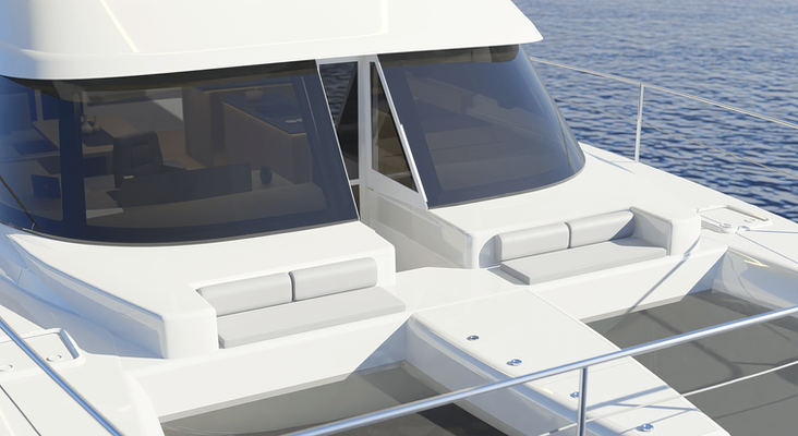 alternative option to wet deck storage, forward seating.