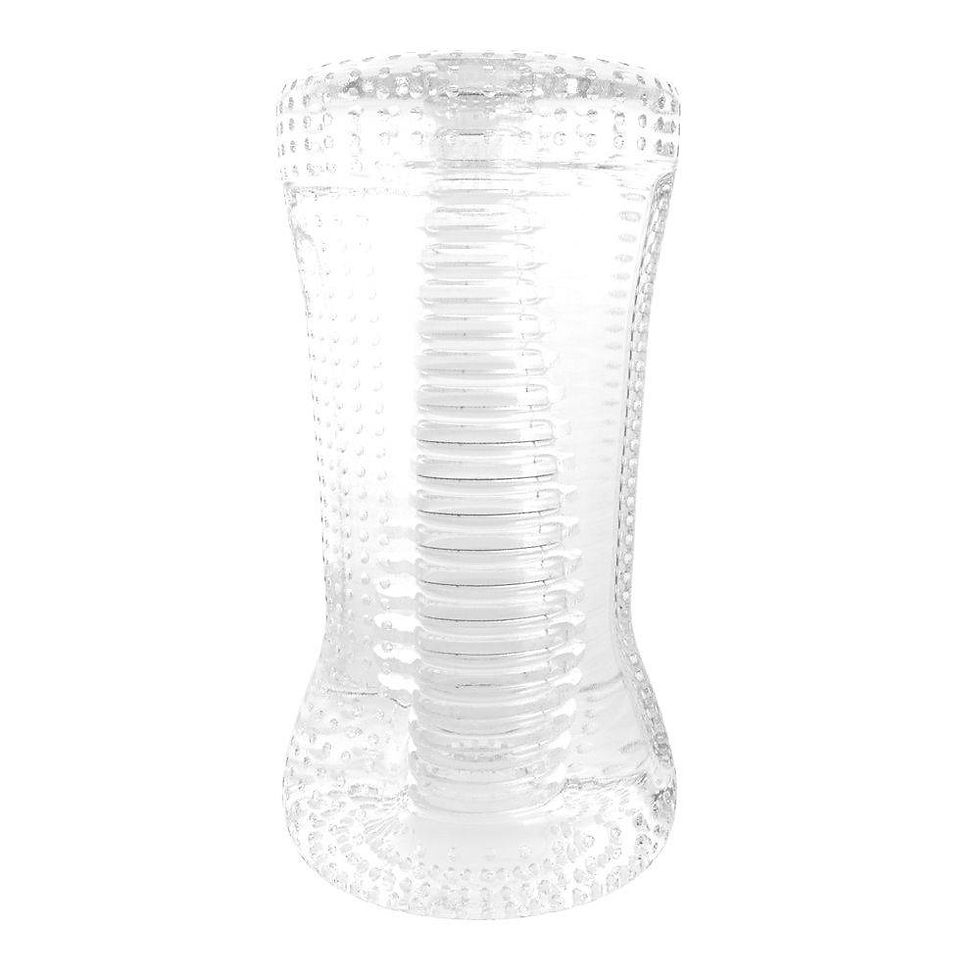 Thumbnail: Me You Us Ripple Dual End Stroker Male Masturbator Transparent