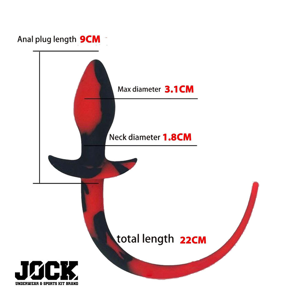 Thumbnail: Silicone PUP TAIL  - Red/Black