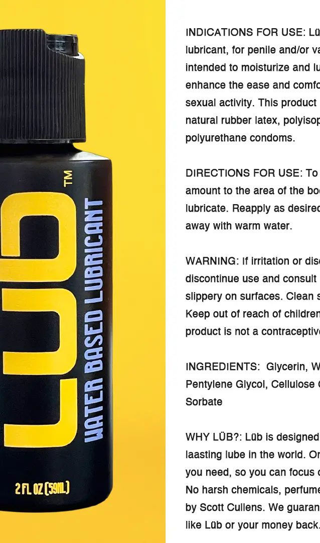 Thumbnail: Lüb Lube, Water-based Lubricant. DL travel size 2oz