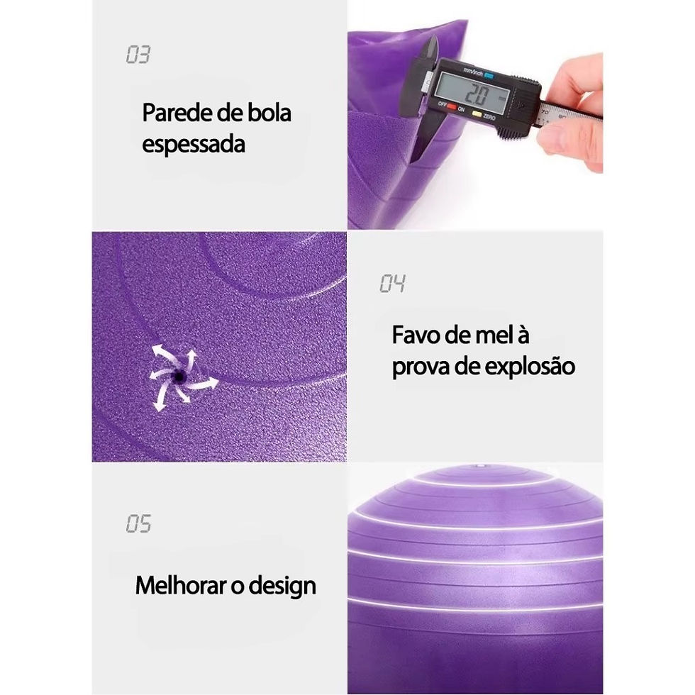 Miniatura: Bola de Exercícios Profissional Pilates & Yoga – 55cm ou 65cm