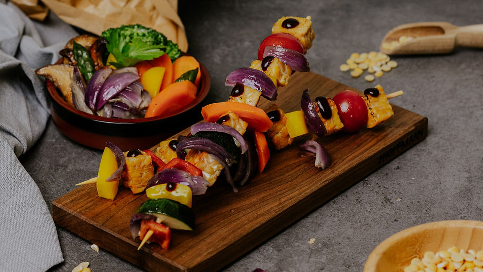 Tempeh-Spieße für die Grillsaison
