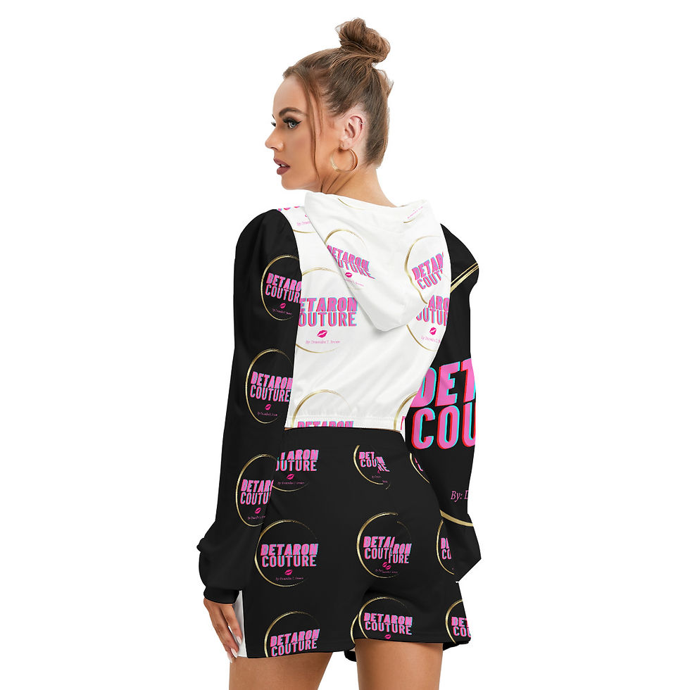 Thumbnail: All-Over Print Women's Mirco Fleece Hoodie And Shorts Set