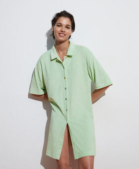  breathable lightweight shirt dress oysho