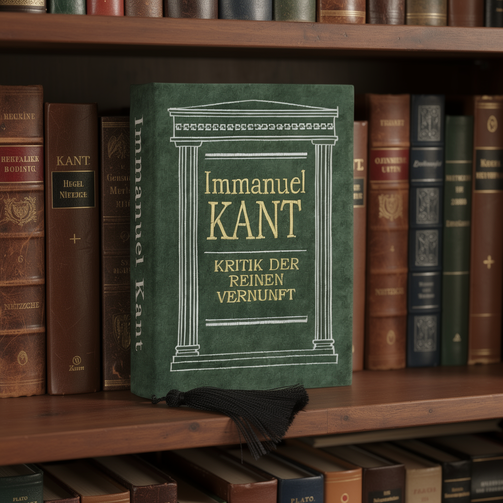 Custom Personalized Embroidered Book Clutch Purse Immanuel Kant