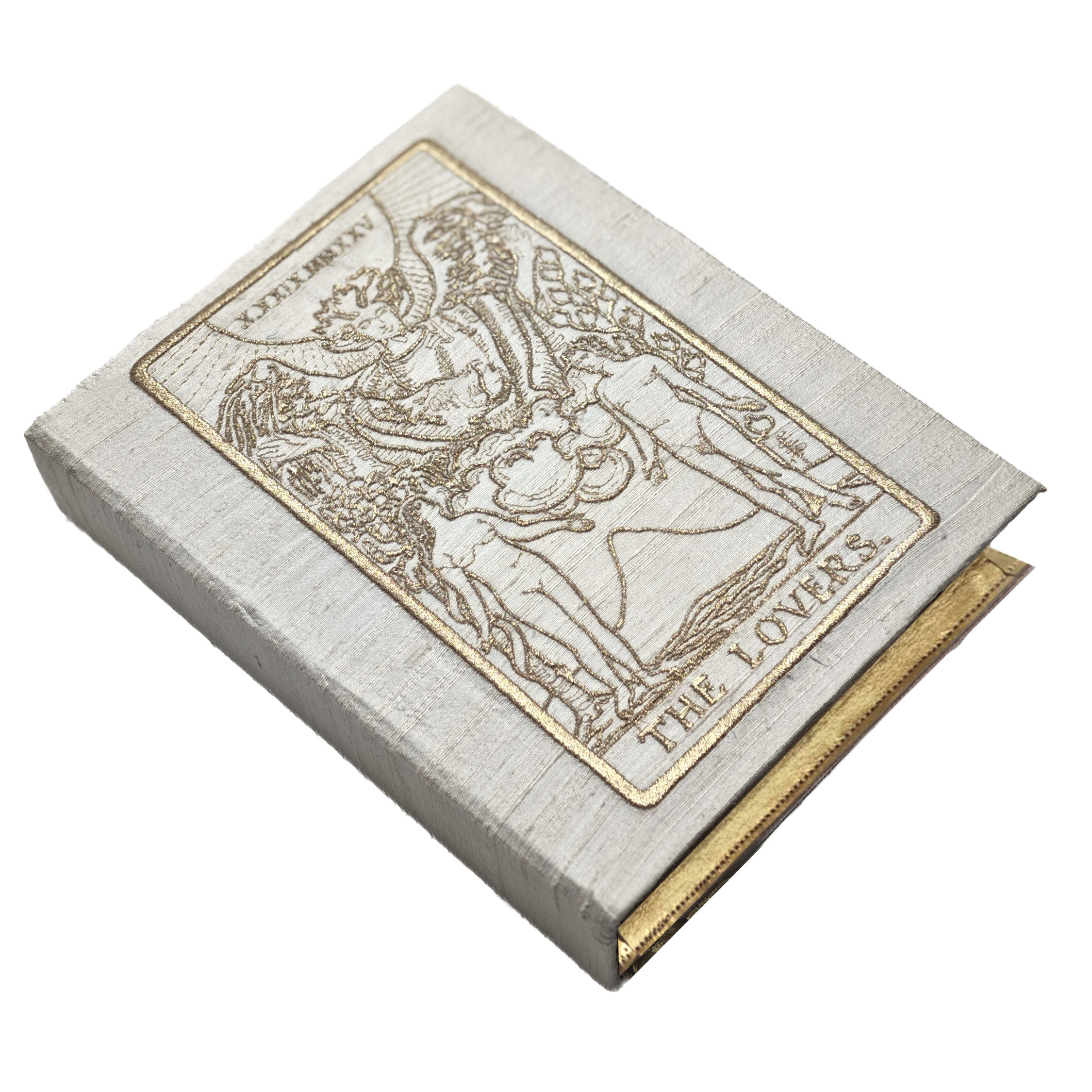 Custom Personalized Embroidered Book Bag Clutch Purse The Lovers Tarot