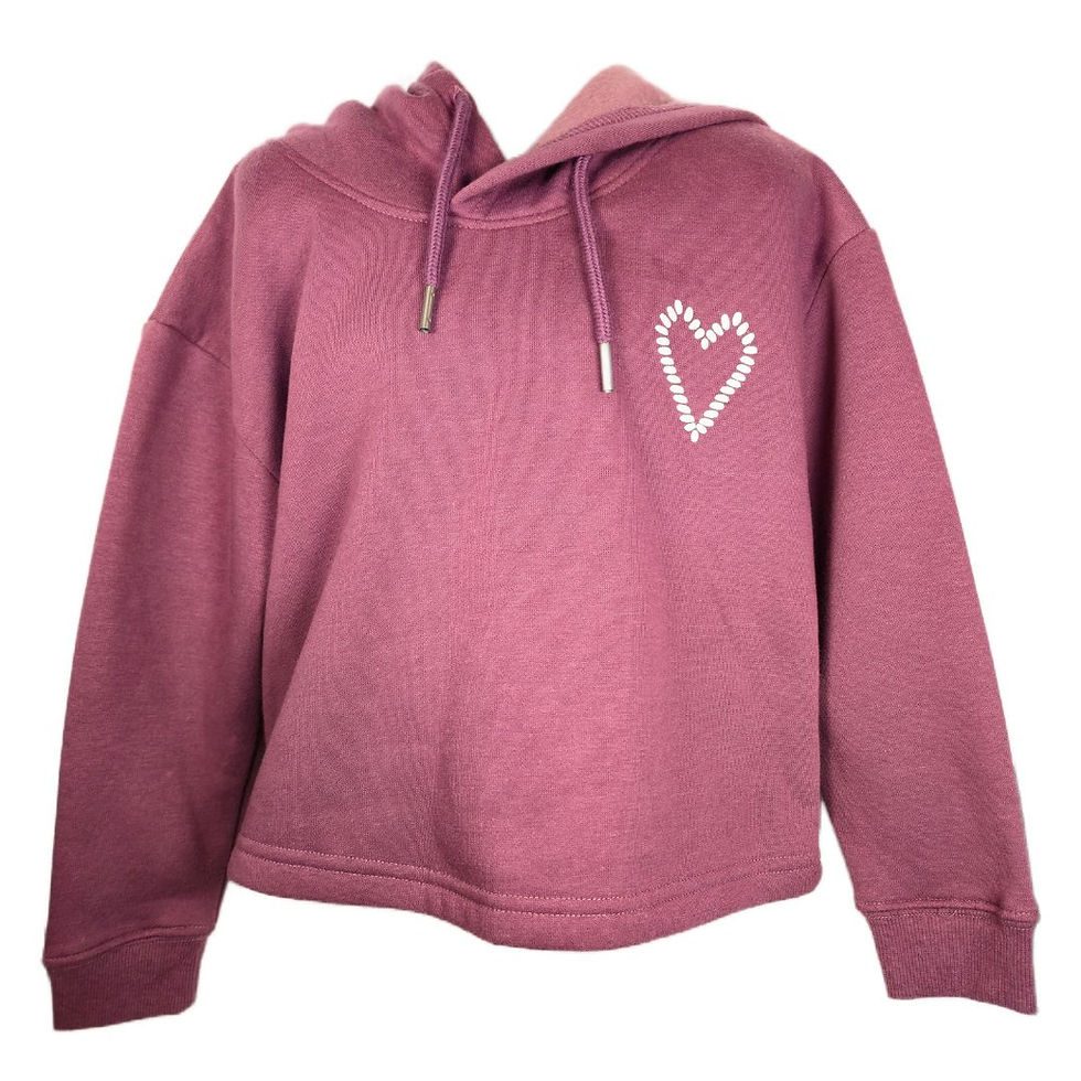 Thumbnail: Girls Cropped Heart 6 Way Hoodie