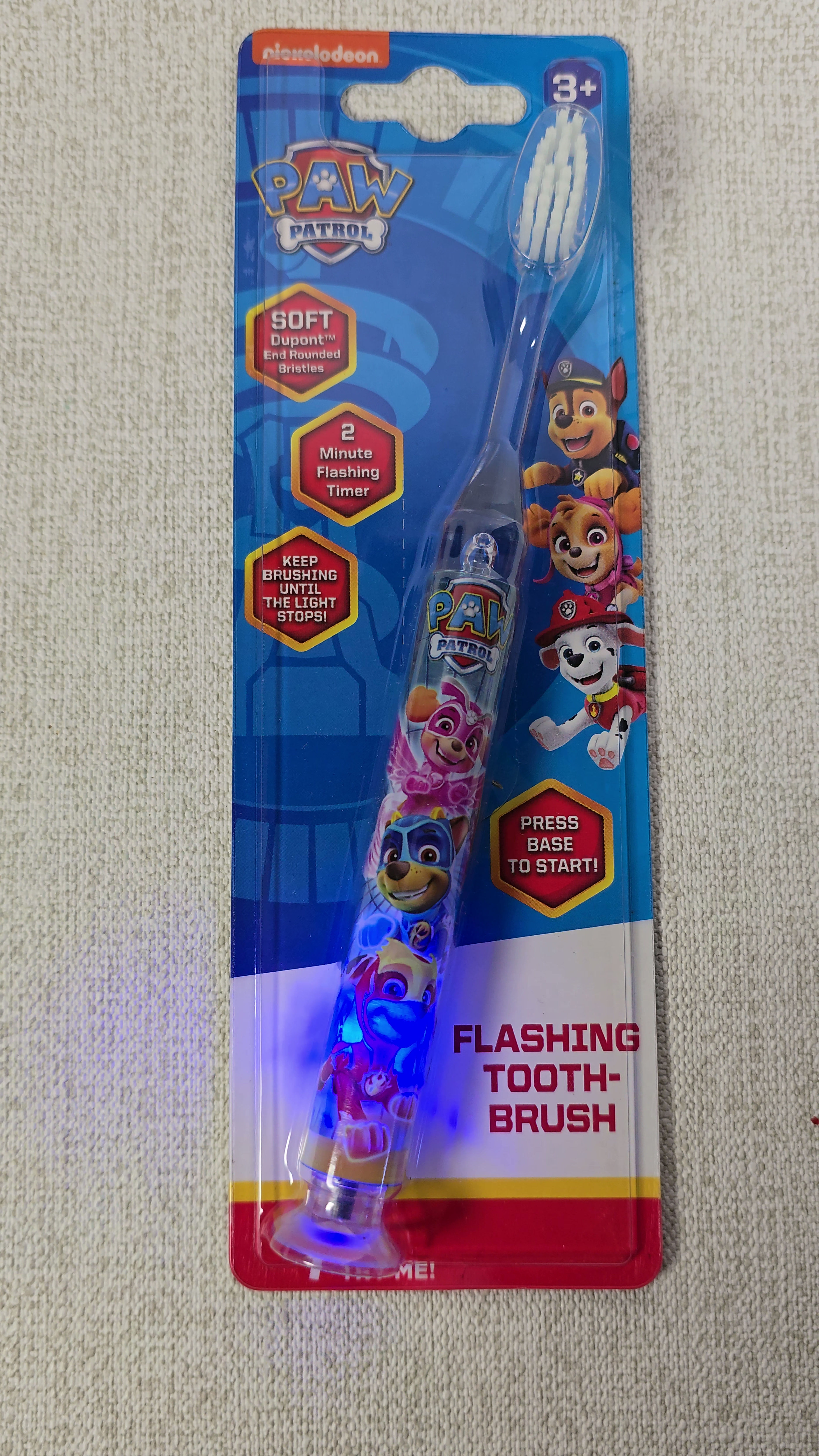 Paw Patrol Licensed Flashing Toothbrush Soft 3+ Years