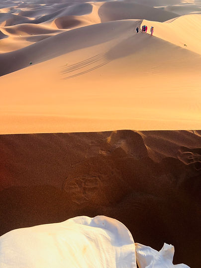 Sunset over Erg Chigaga dunes