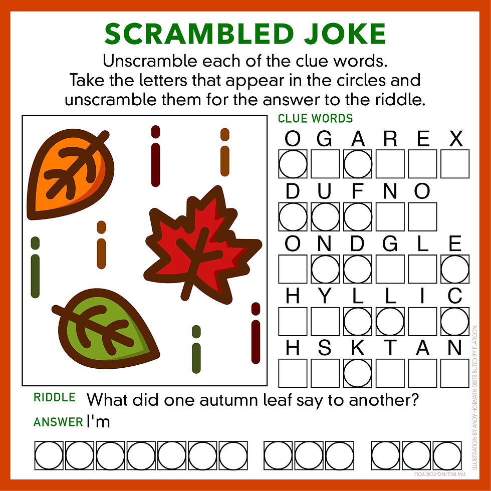 Scrambled Joke autumn leaf_puzzle