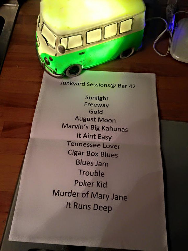 Junkyard Sons set list