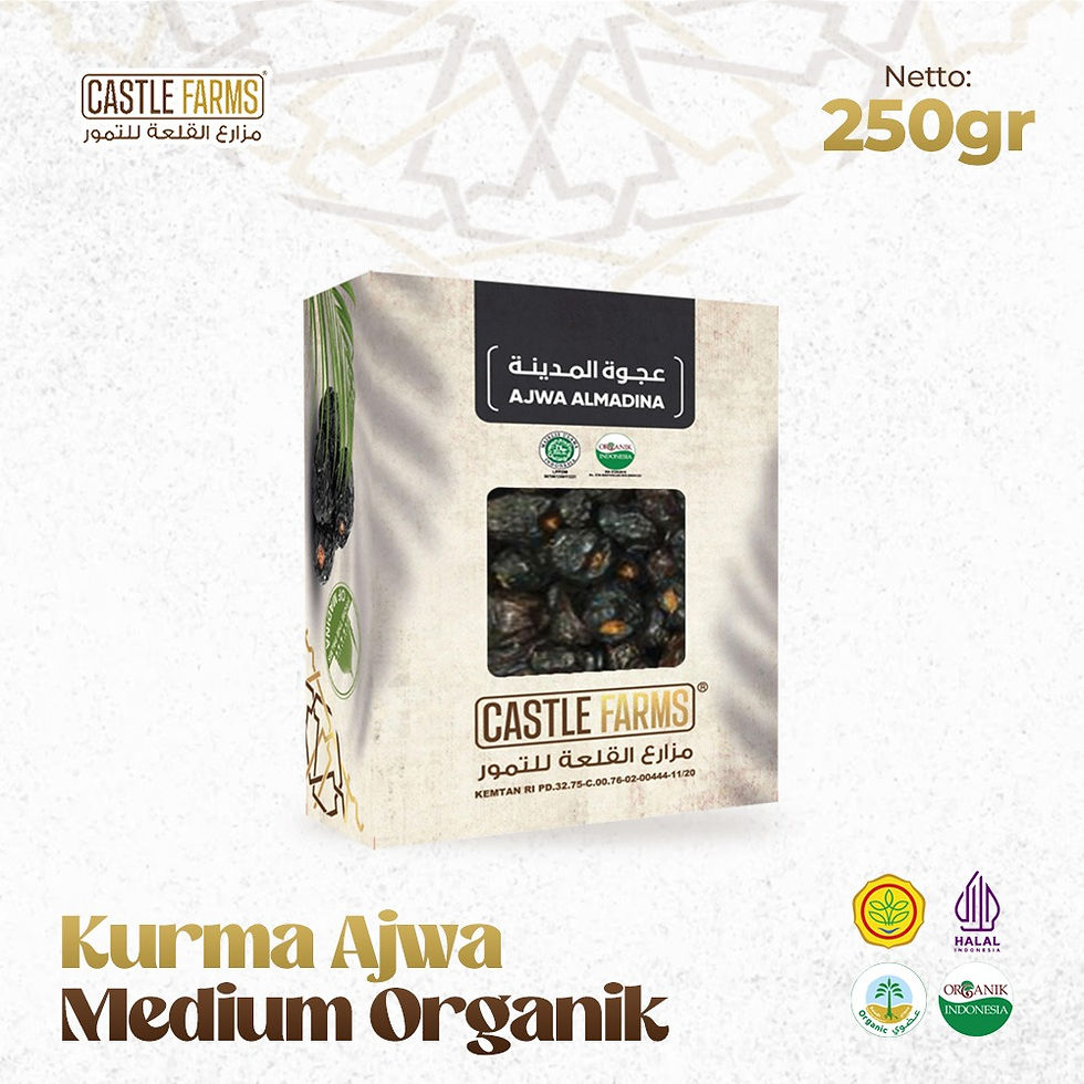 Castle Farms - Kurma Ajwa Organik Medium 250gr